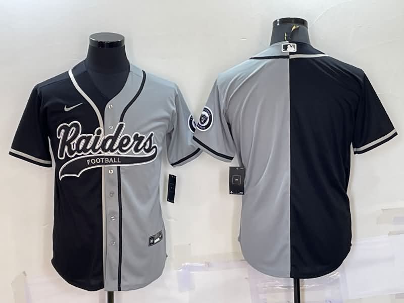 Las Vegas Raiders Black Grey MLB&NFL Jersey