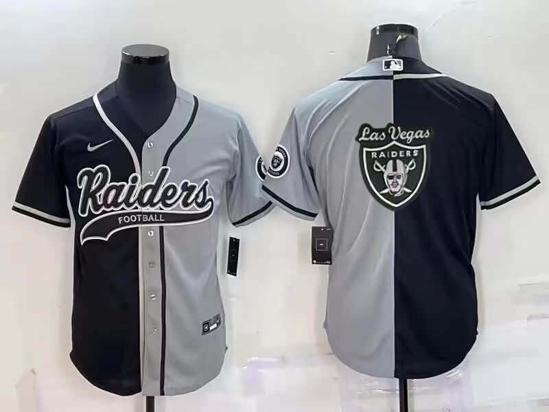 Las Vegas Raiders Black Grey MLB&NFL Jersey