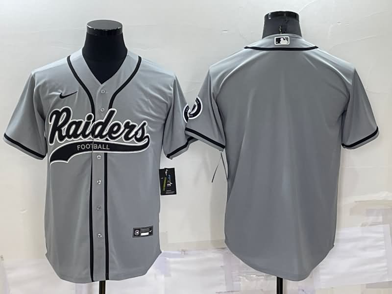 Las Vegas Raiders Grey MLB&NFL Jersey