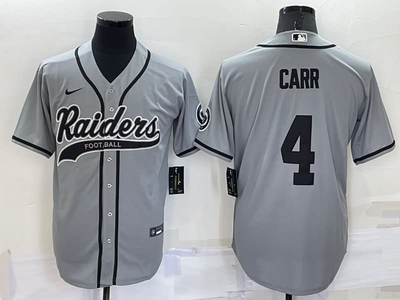 Las Vegas Raiders Grey MLB&NFL Jersey