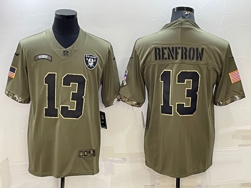 Las Vegas Raiders Olive Salute To Service NFL Jersey 05