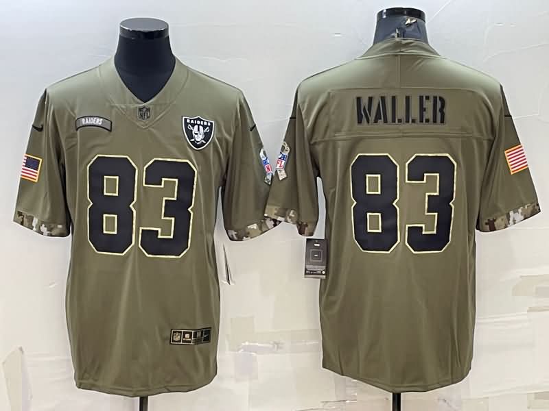 Las Vegas Raiders Olive Salute To Service NFL Jersey 05