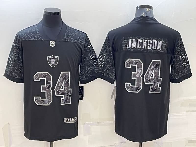 Las Vegas Raiders Black RFLCTV NFL Jersey