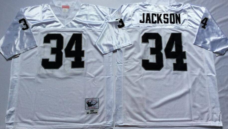 Las Vegas Raiders White Retro NFL Jersey