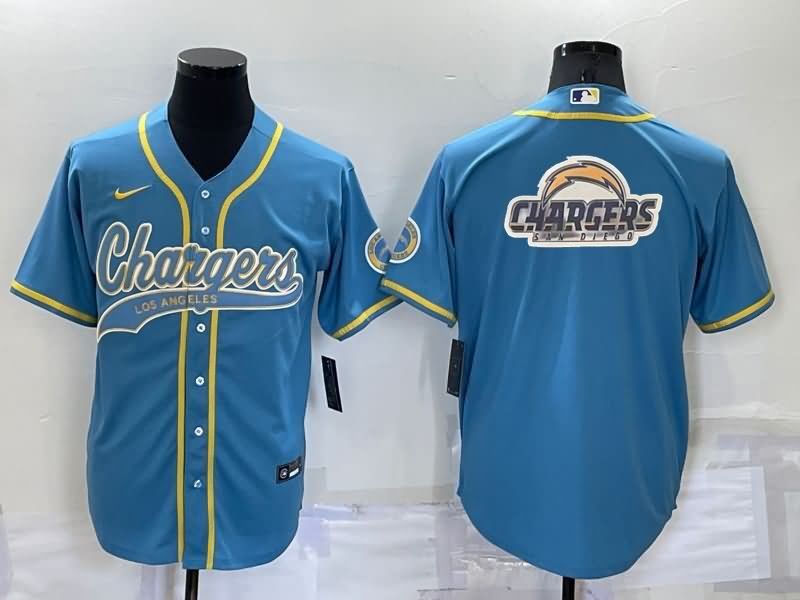 Los Angeles Chargers Light Blue MLB&NFL Jersey