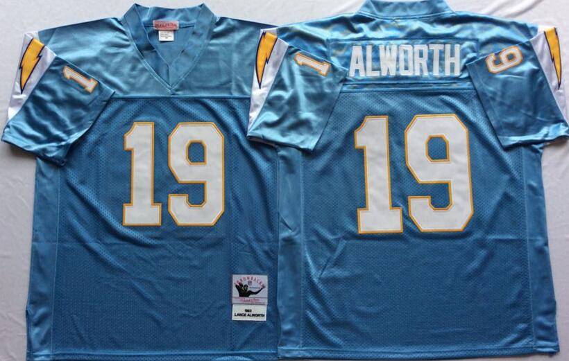 Los Angeles Chargers Light Blue Retro NFL Jersey