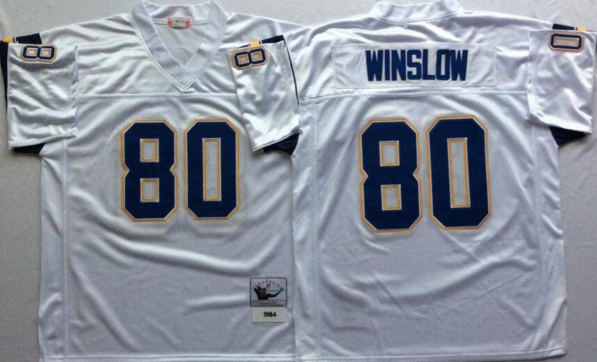 Los Angeles Chargers White Retro NFL Jersey