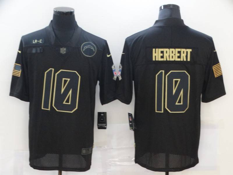 Los Angeles Chargers Black Gold Salute To Service NFL Jersey