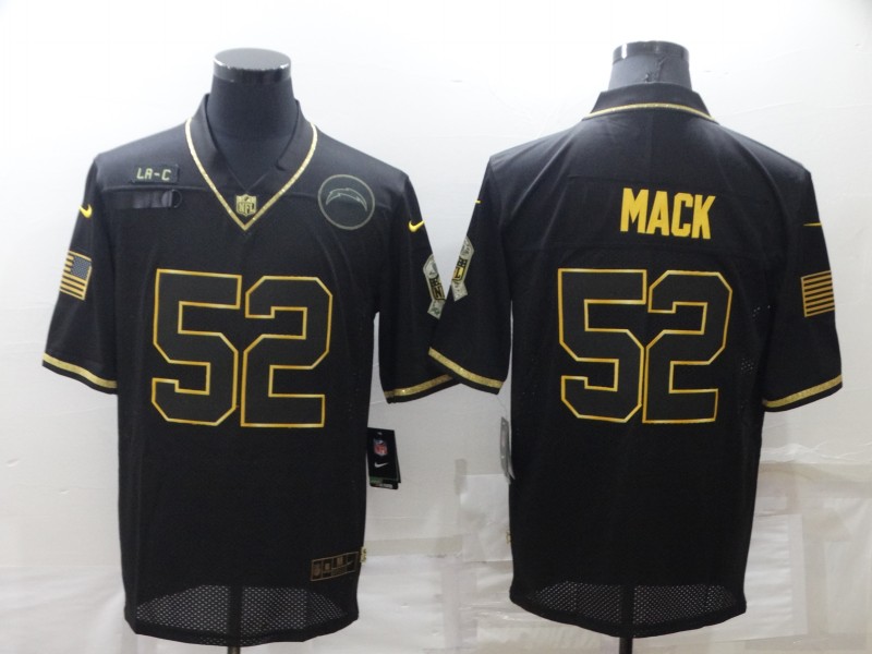 Los Angeles Chargers Black Gold Salute To Service NFL Jersey