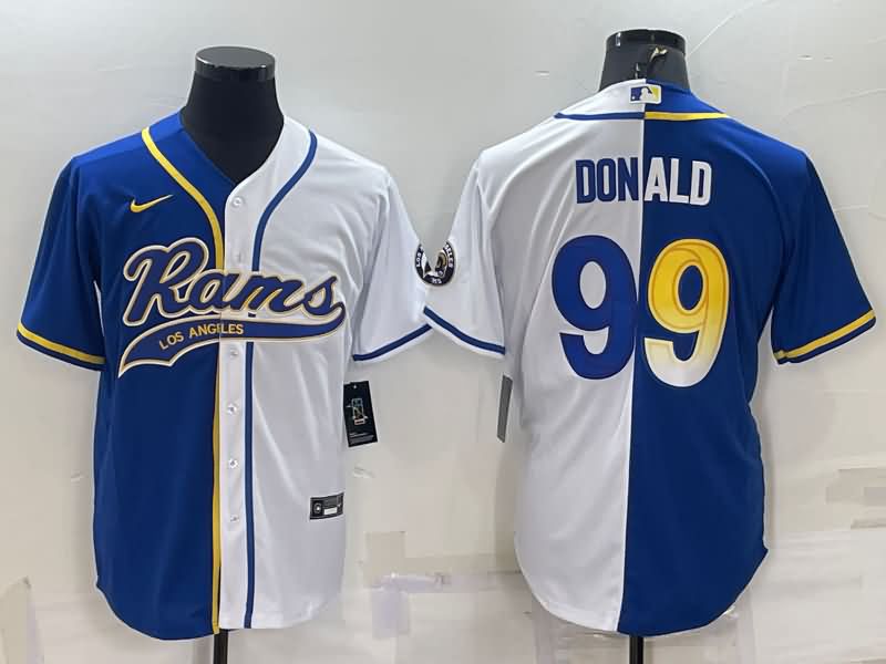 Los Angeles Rams Blue White MLB&NFL Jersey