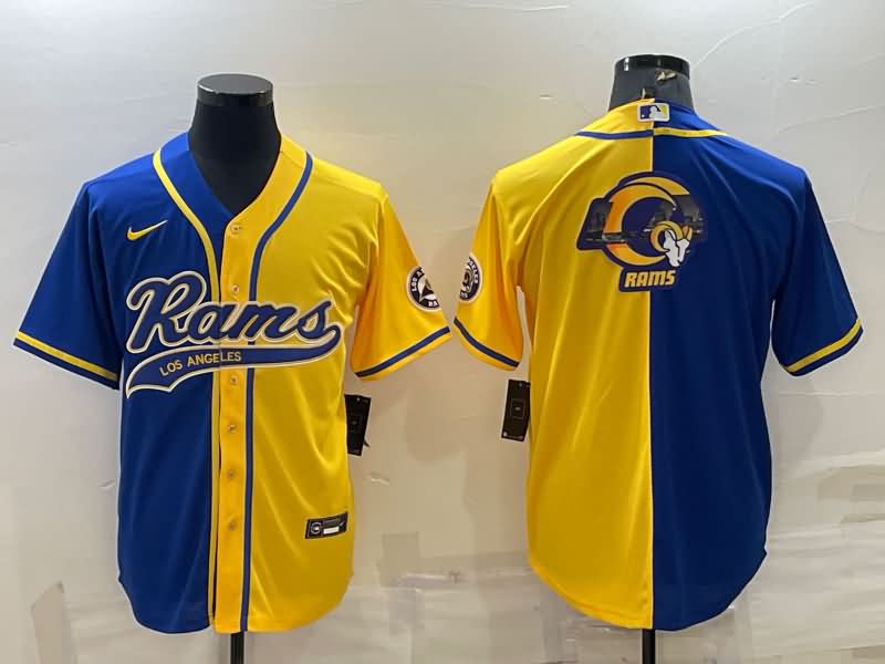 Los Angeles Rams Blue Yellow MLB&NFL Jersey