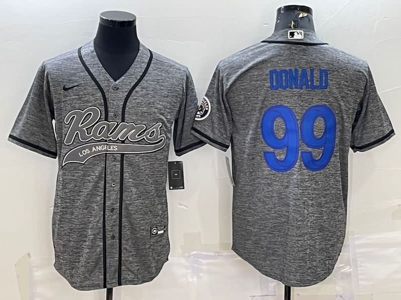 Los Angeles Rams Grey MLB&NFL Jersey