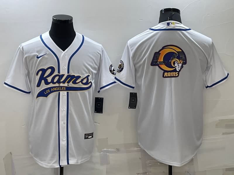 Los Angeles Rams White MLB&NFL Jersey