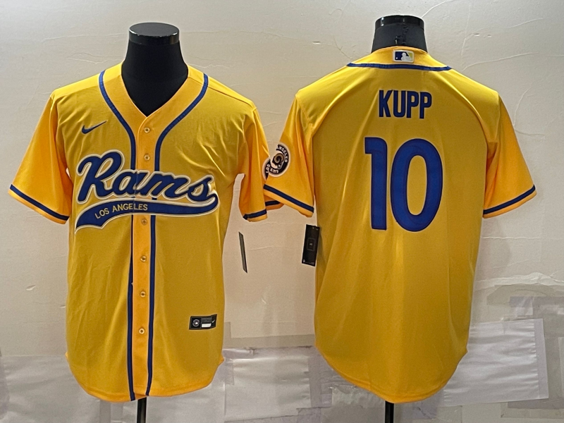 Los Angeles Rams Yellow MLB&NFL Jersey