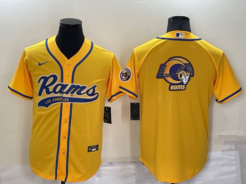 Los Angeles Rams Yellow MLB&NFL Jersey