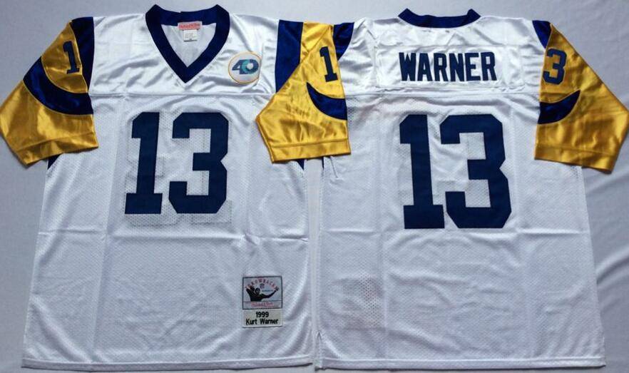 Los Angeles Rams White Retro NFL Jersey