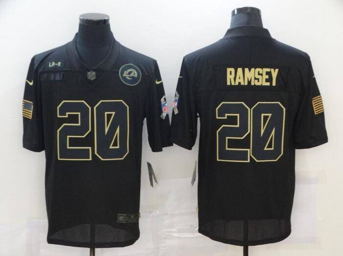Los Angeles Rams Black Gold Salute To Service NFL Jersey