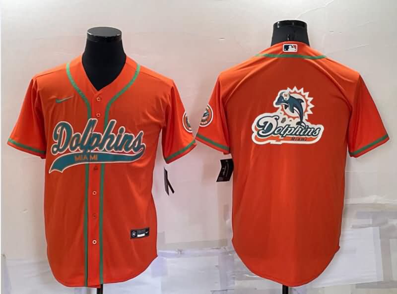 Miami Dolphins Orange MLB&NFL Jersey