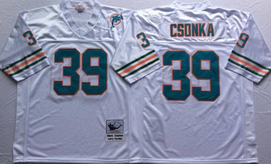 Miami Dolphins White Retro NFL Jersey