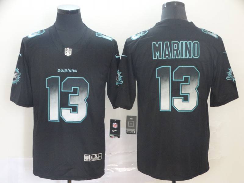 Miami Dolphins Black Smoke Fashion NFL Jersey
