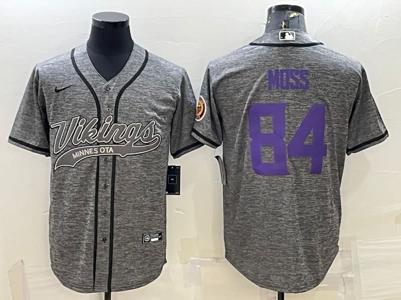 Minnesota Vikings Grey MLB&NFL Jersey