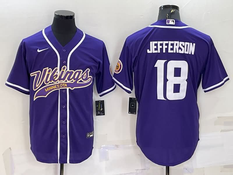 Minnesota Vikings Purple MLB&NFL Jersey