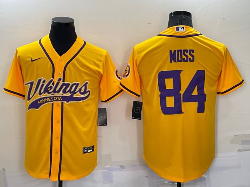 Minnesota Vikings Yellow MLB&NFL Jersey
