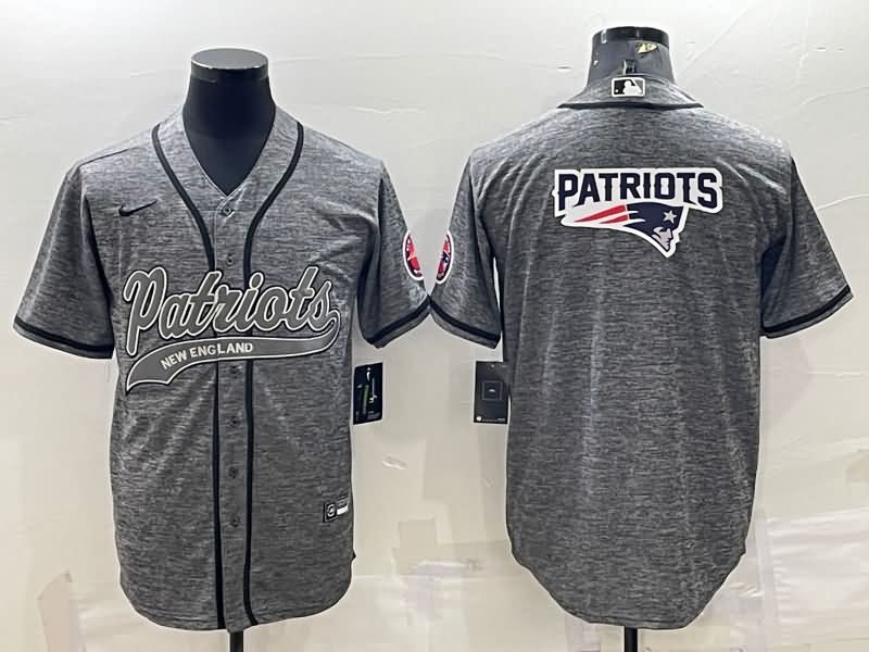 New England Patriots Grey MLB&NFL Jersey