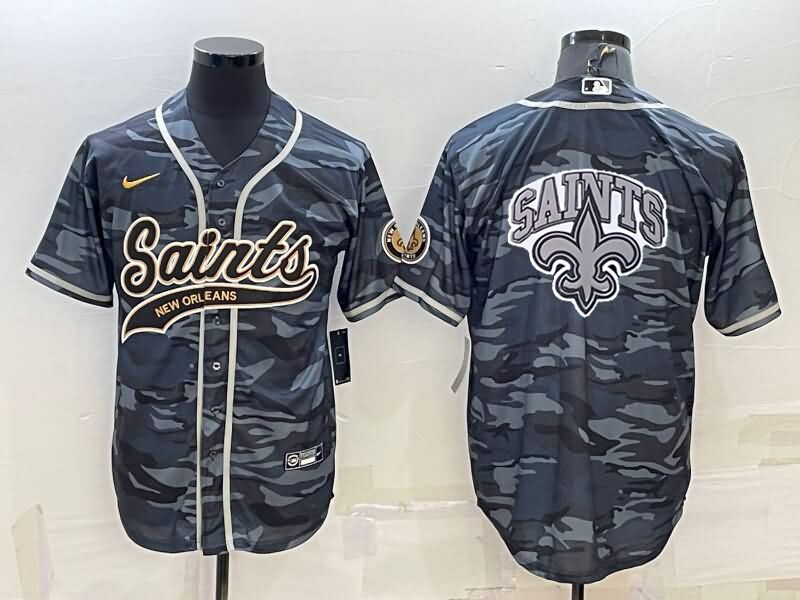 New Orleans Saints Camouflage MLB&NFL Jersey