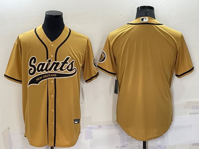 New Orleans Saints Gold MLB&NFL Jersey