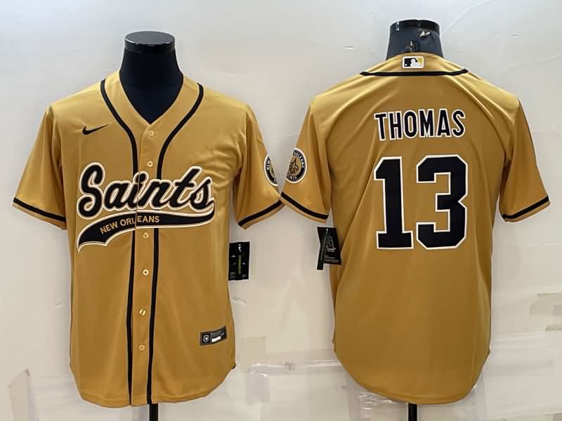 New Orleans Saints Gold MLB&NFL Jersey