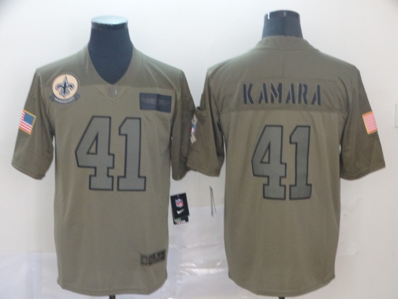 New Orleans Saints Olive Salute To Service NFL Jersey 02