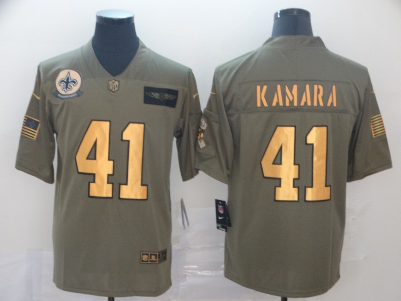 New Orleans Saints Olive Salute To Service NFL Jersey 03