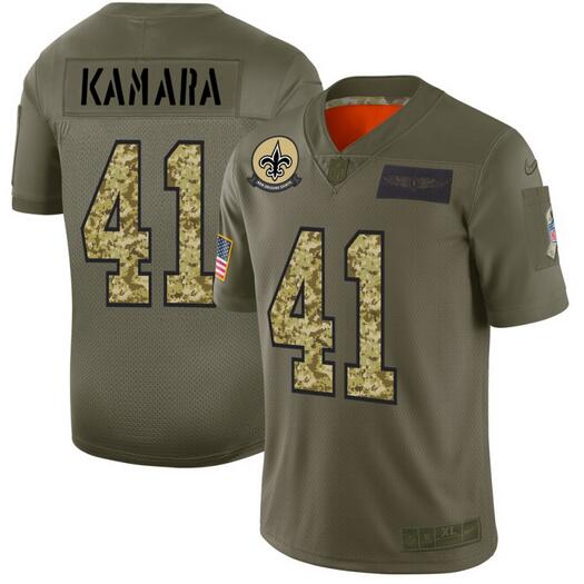 New Orleans Saints Olive Salute To Service NFL Jersey 04