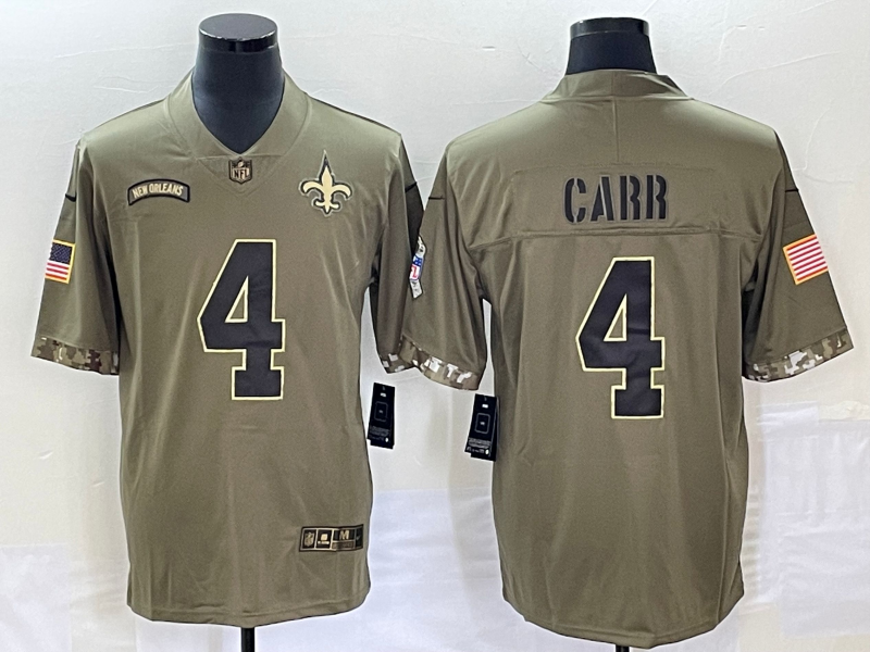 New Orleans Saints Olive Salute To Service NFL Jersey 05
