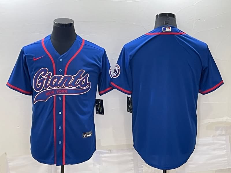 New York Giants Blue MLB&NFL Jersey