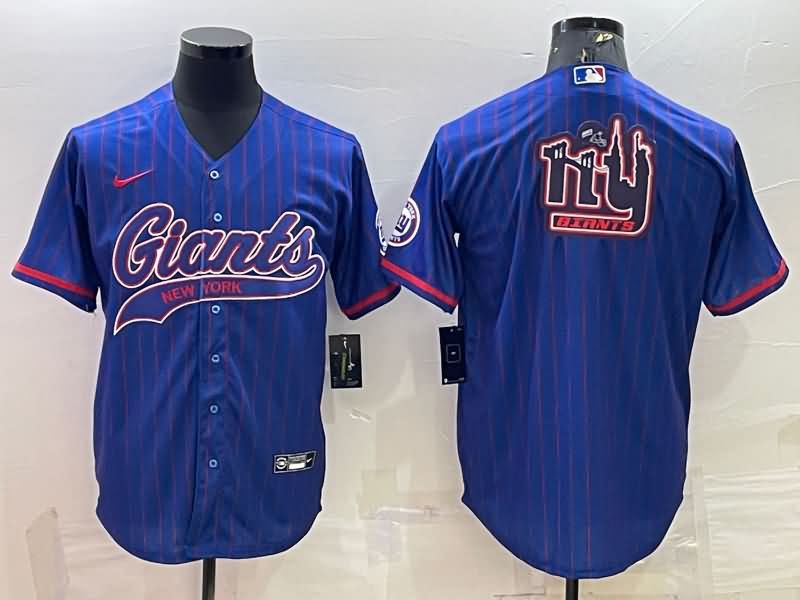 New York Giants Blue MLB&NFL Jersey 02