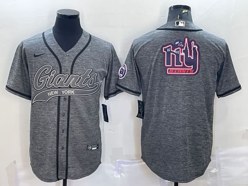 New York Giants Grey MLB&NFL Jersey