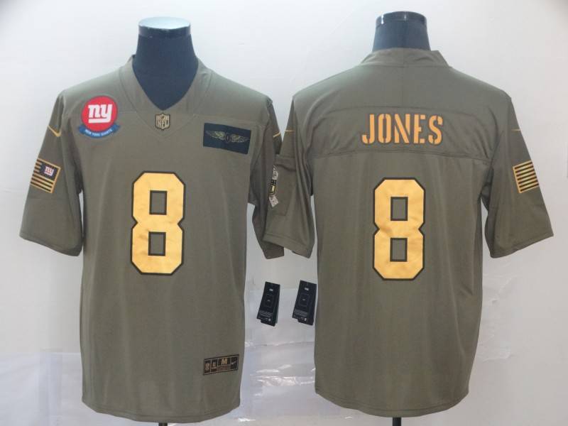 New York Giants Olive Salute To Service NFL Jersey 03