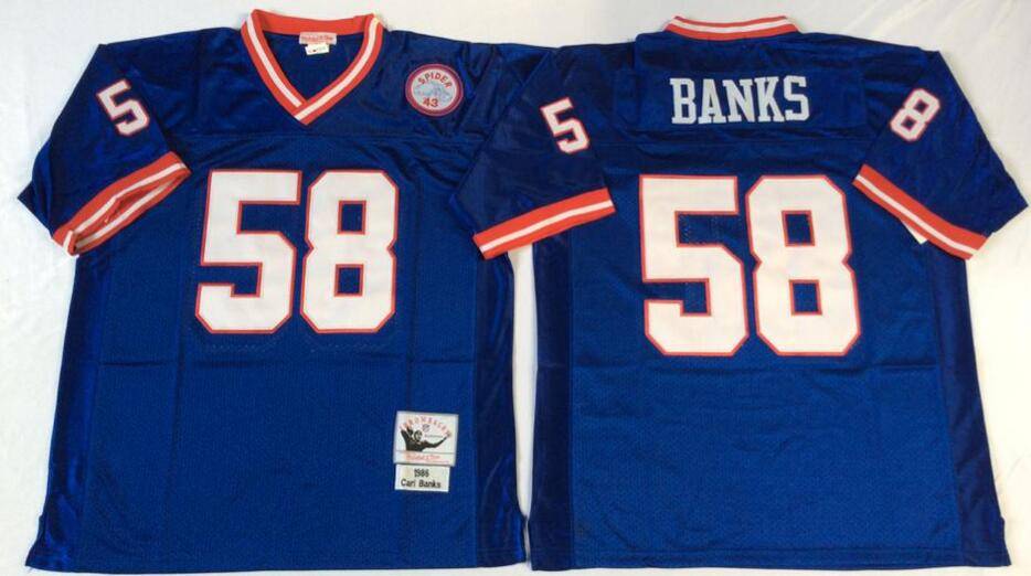 New York Giants Blue Retro NFL Jersey