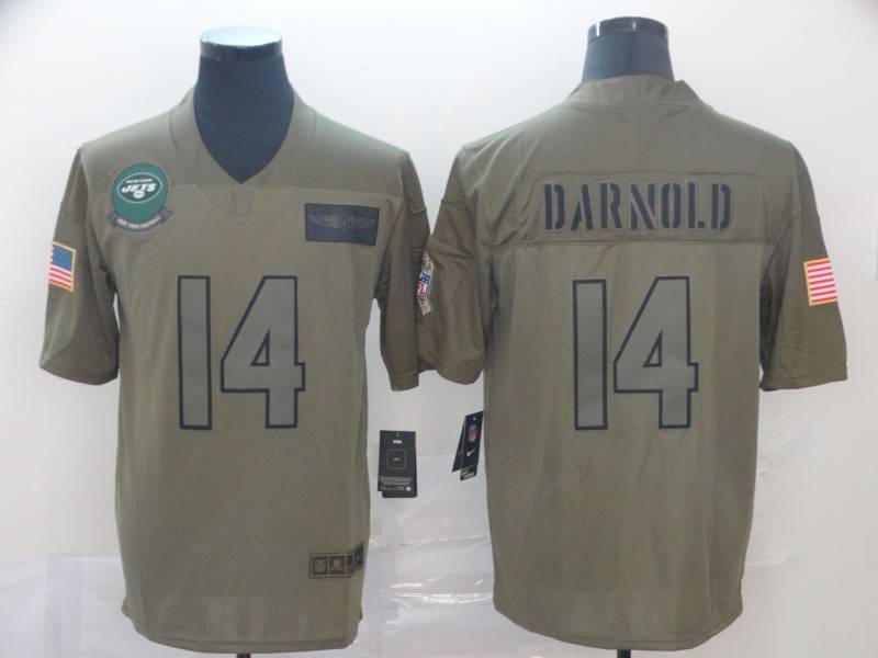 New York Jets Olive Salute To Service NFL Jersey