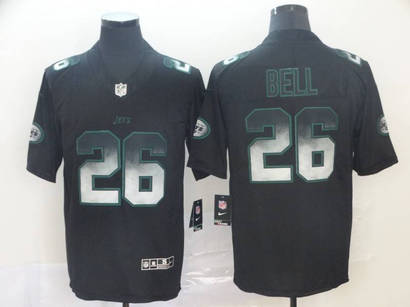 New York Jets Black Smoke Fashion NFL Jersey