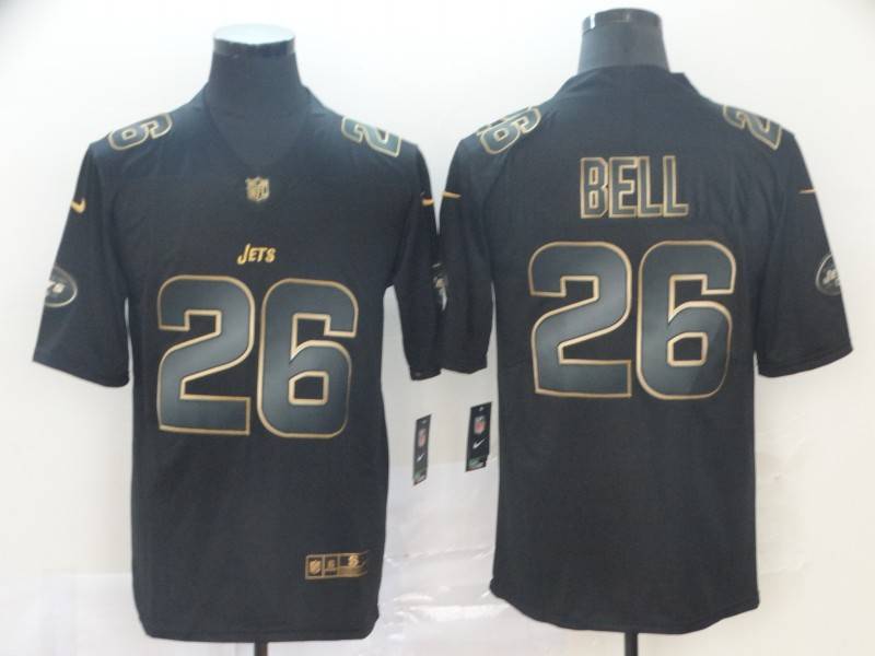 New York Jets Black Gold Vapor Limited NFL Jersey