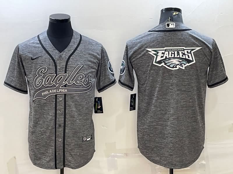 Philadelphia Eagles Grey MLB&NFL Jersey 02