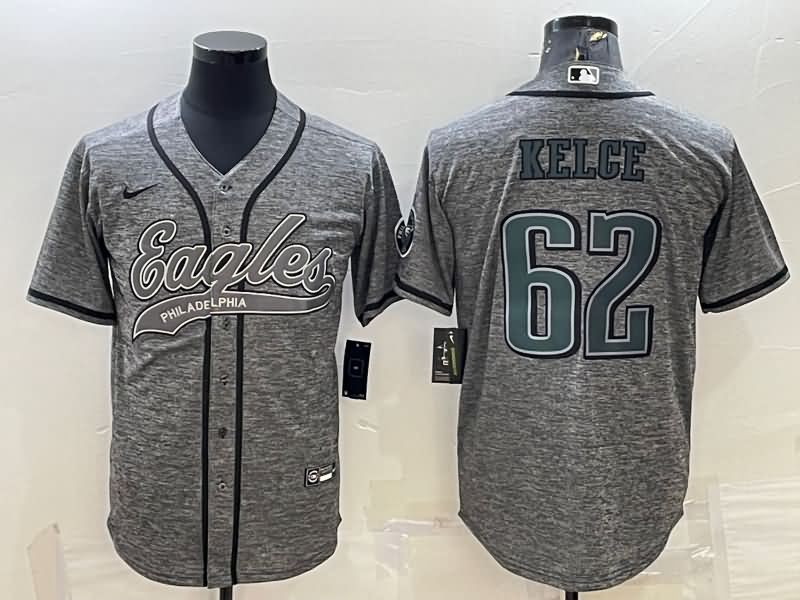 Philadelphia Eagles Grey MLB&NFL Jersey 02