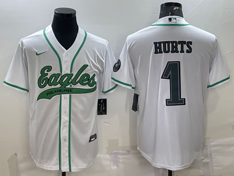 Philadelphia Eagles White MLB&NFL Jersey