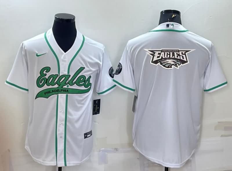 Philadelphia Eagles White MLB&NFL Jersey