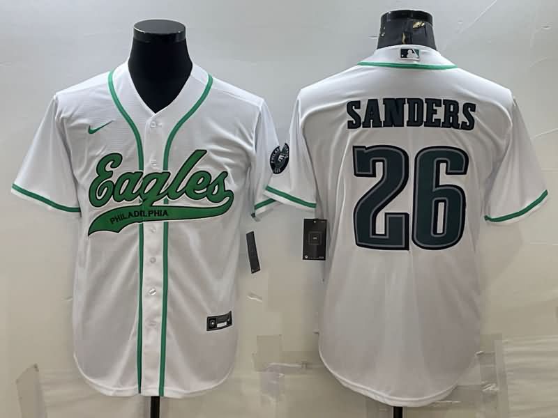 Philadelphia Eagles White MLB&NFL Jersey