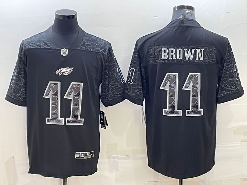 Philadelphia Eagles Black RFLCTV NFL Jersey