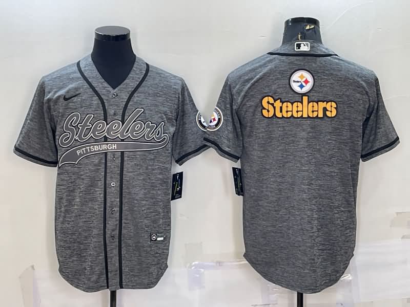 Pittsburgh Steelers Grey MLB&NFL Jersey